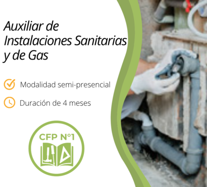 Auxiliar de Instalaciones Sanitarias y de Gas